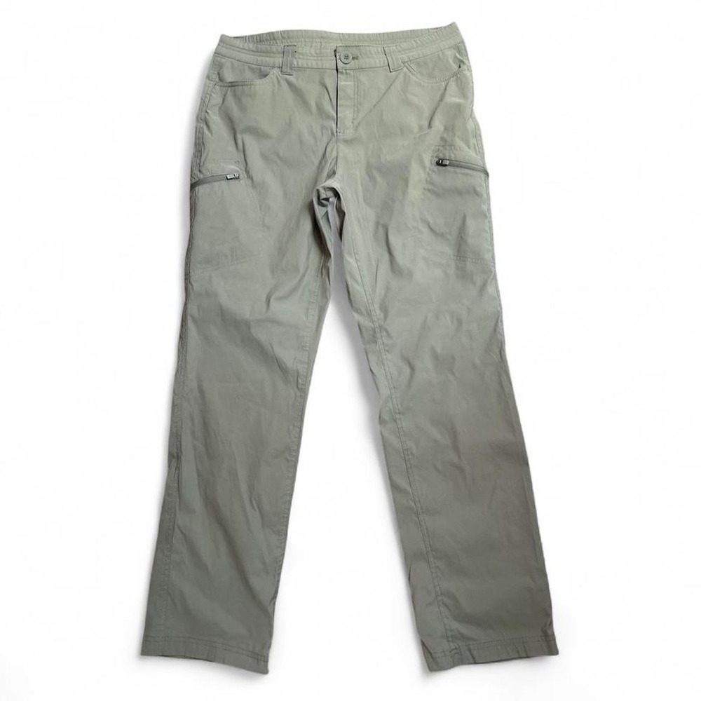 Eddie Bauer Ranier Pants In Sprig Green Hiking Pants With Zip Pockets Size 12